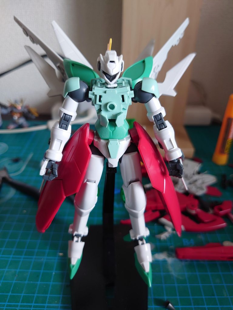 ポータントをベースに各パーツを取り付けてバランスを見ます