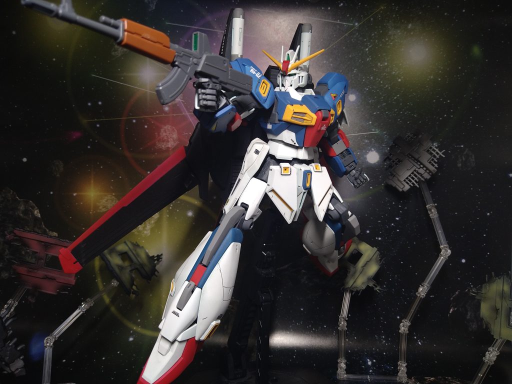 本機独特のビームライフルであるビームアサルトライフルよくこの型をビームライフル化したものだと思う