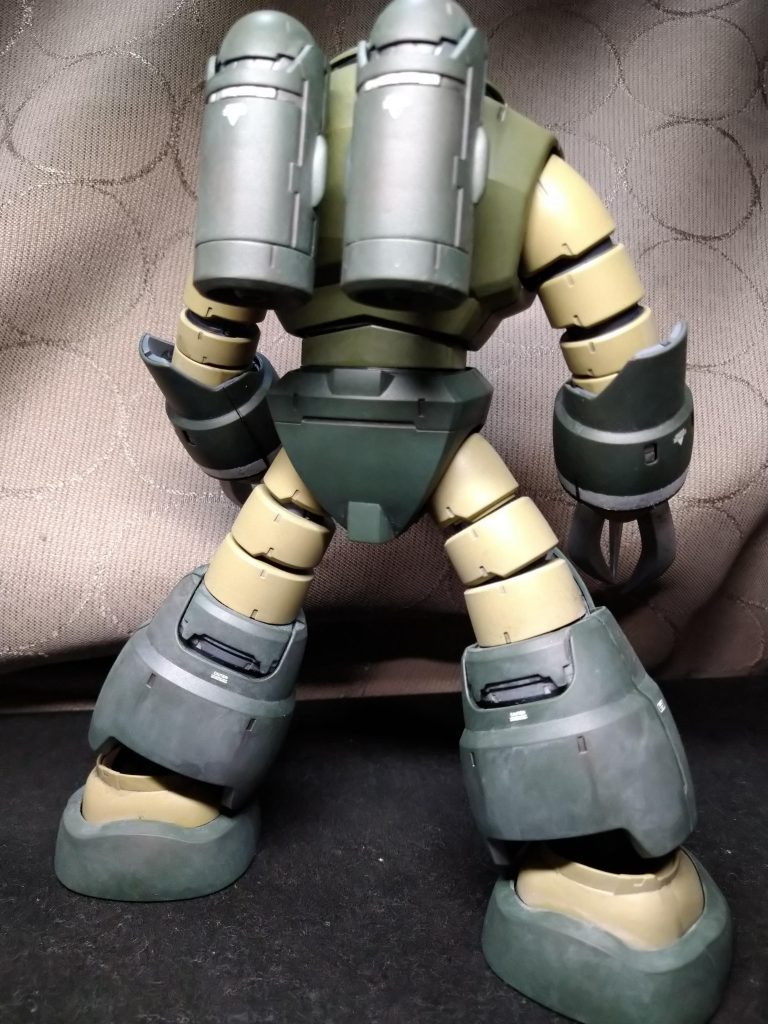 某書籍を参考にウェザリング。濃い緑の所の色透けをカバー出来てる。良かった。