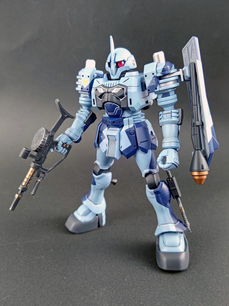 各種武装を外したノーマルな状態120mmザク・マシンガンはドライブラシで使いこまれた感じを表現