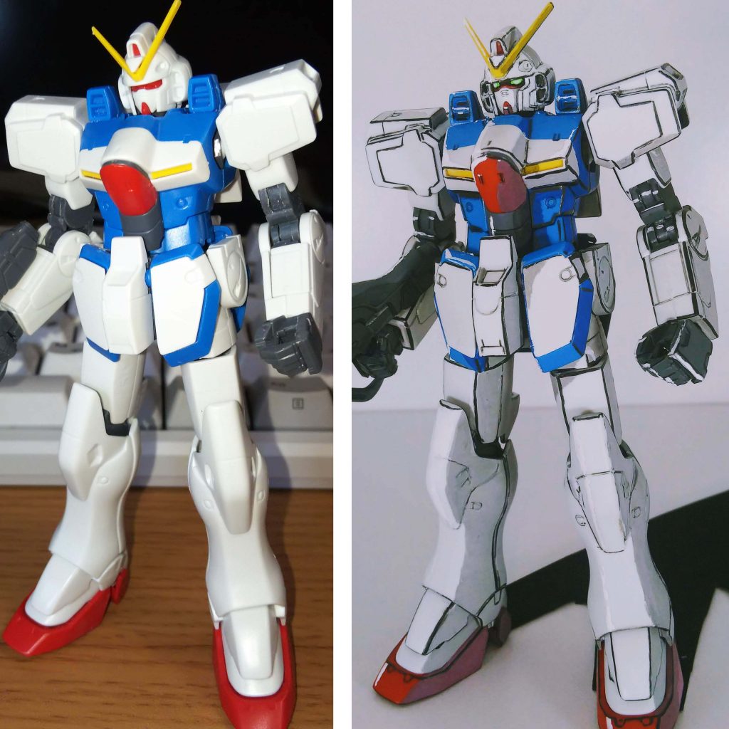 パチ組みと完成品との比較。