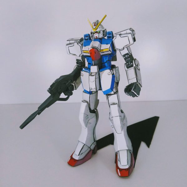 イラスト風模型】HGUC Vガンダム｜tktさんのガンプラ作品｜GUNSTA（ガンスタ）