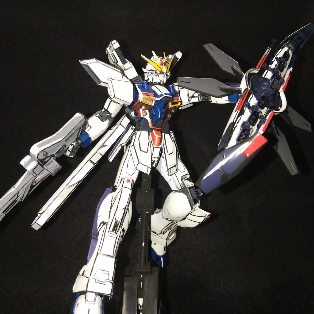 【イラスト風模型】HGAW　ガンダムXディバイダー–5枚目/制作者：tkt