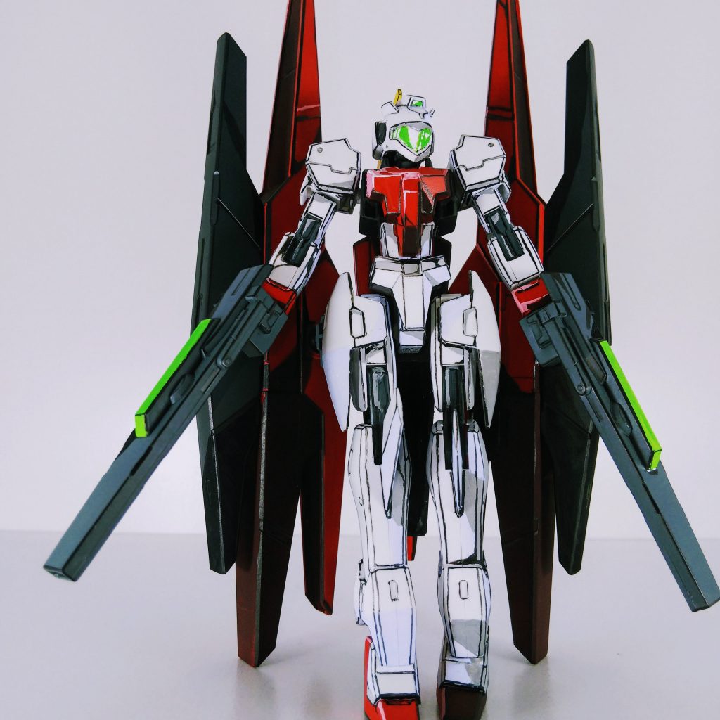 成形色を生かしつつ、アクリルガッシュで影色とハイライトを塗装。