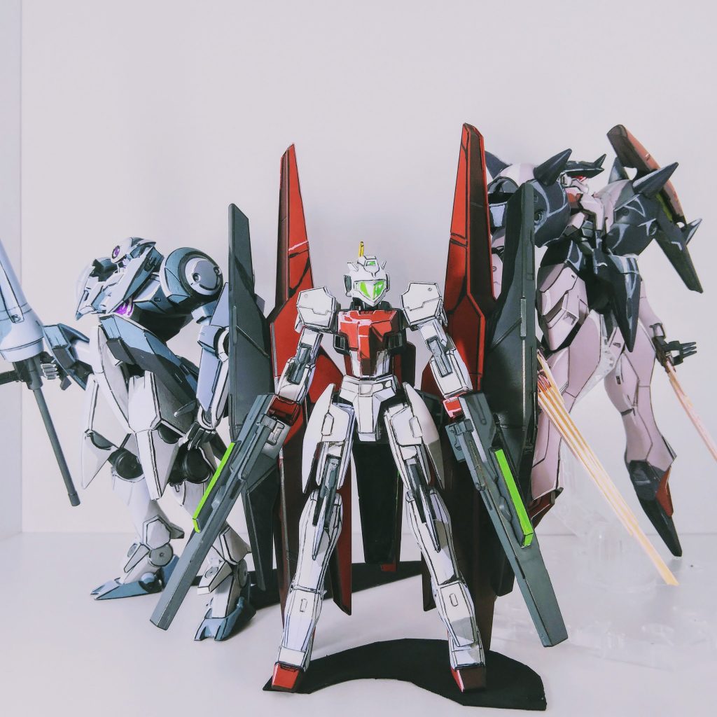 ダブルオーシリーズのアニメ風塗装は、これで三体目です。