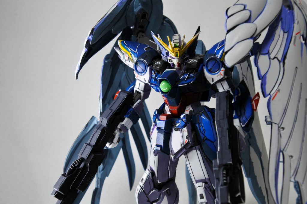 イラスト風塗装　MG ウイングガンダムゼロEW Ver.Ka–3枚目/制作者：TRKT001