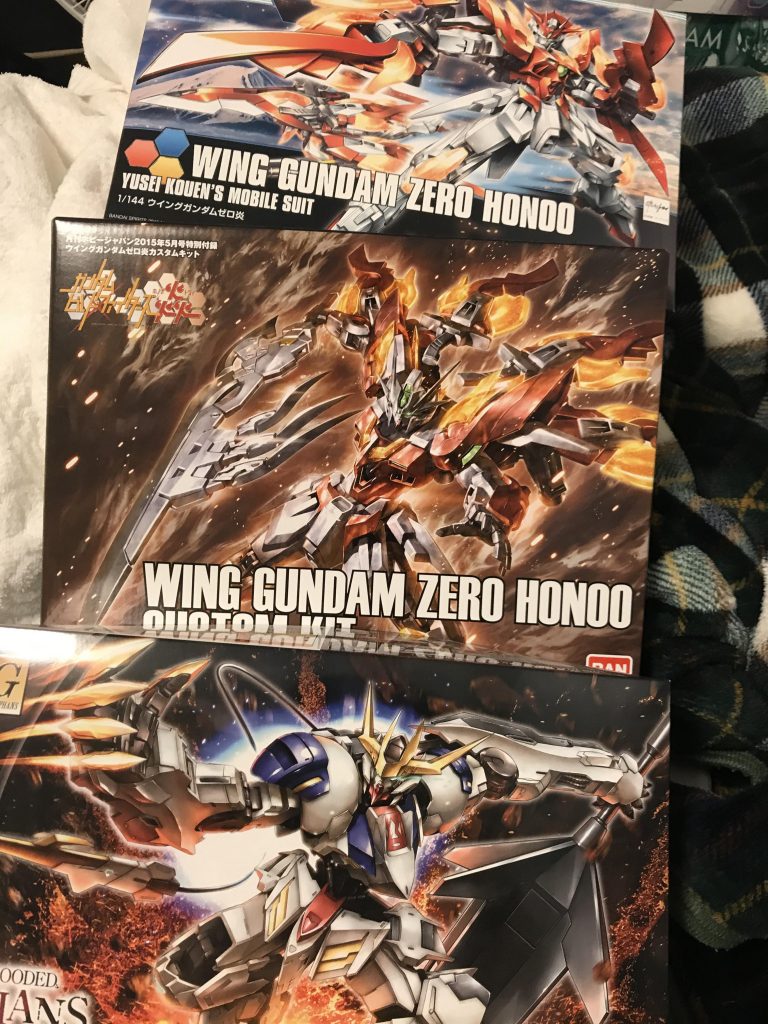 今回、使用したキットがウイングガンダムゼロ炎、カスタムキット、バルバトスルプスレクスをメインに使用致しました。