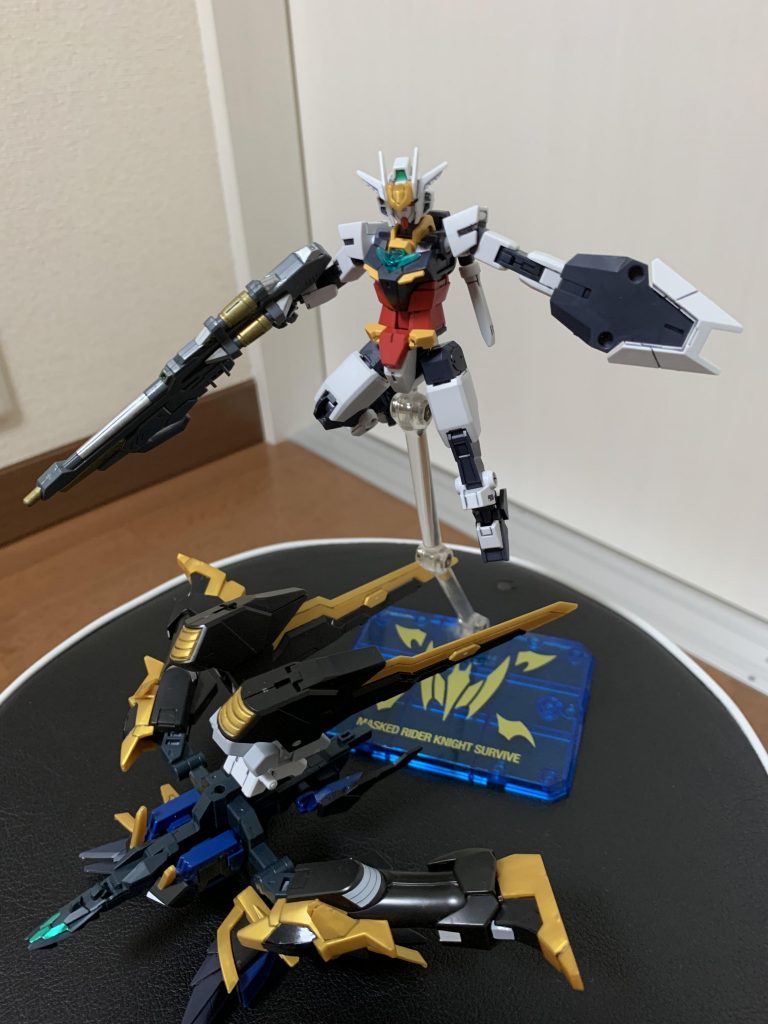 ナイトオブゼロアーマー、分離して引っ付けただけですが、羽がかっこいいですね!