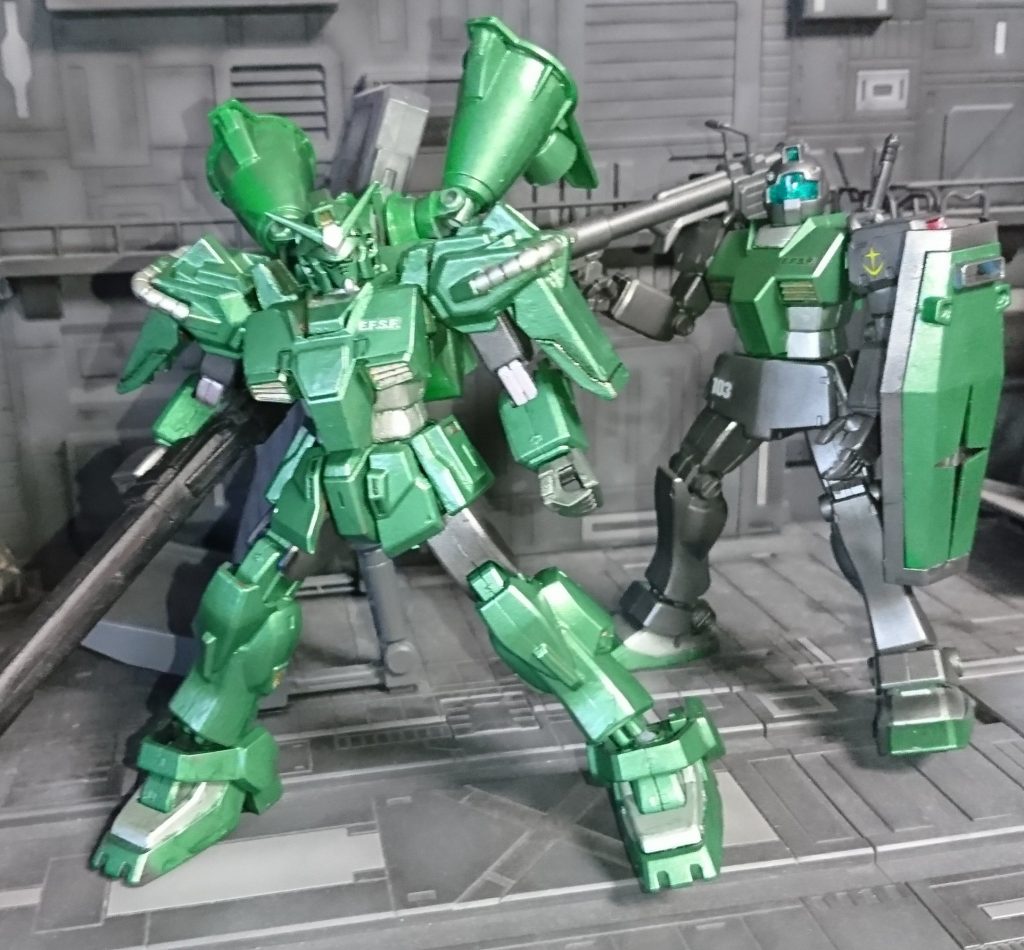 僚機のジム（UC0090）と一緒に