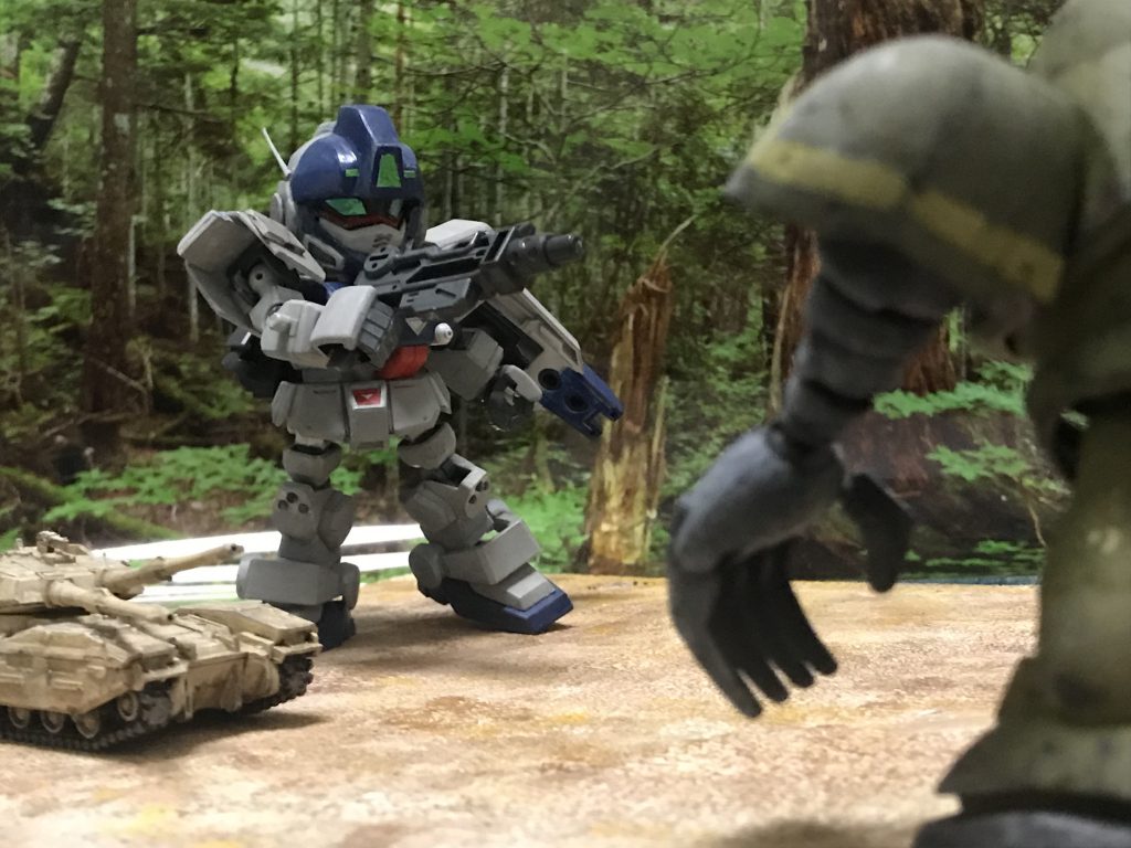 ゲームでのジャブロー防衛戦風