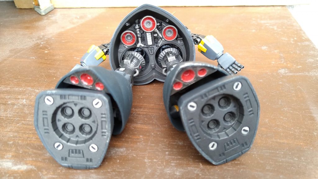 バーニア関連は社外パーツなどでディティールアップ 