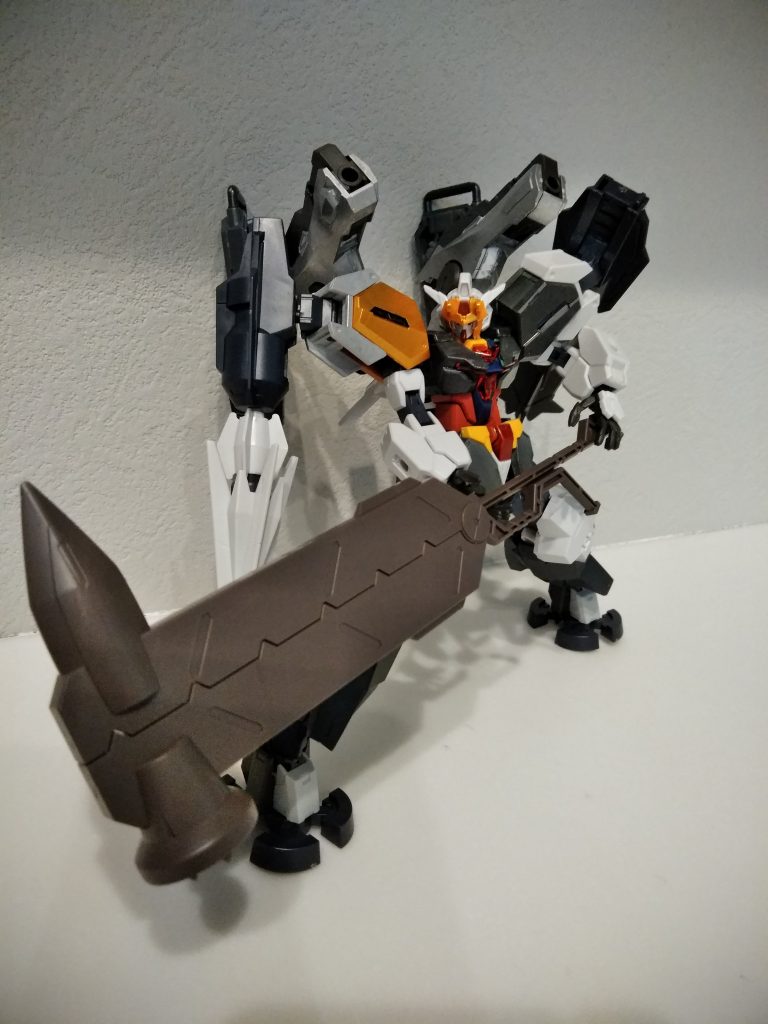 ハンマープライヤー振り下ろし!アームドカノンバックパック。ルプスレクスの腕は大型のキャノンに見えるなぁと思いかたちにしてみました!ちょうどバトローグでヒロトも使っていましたし!!