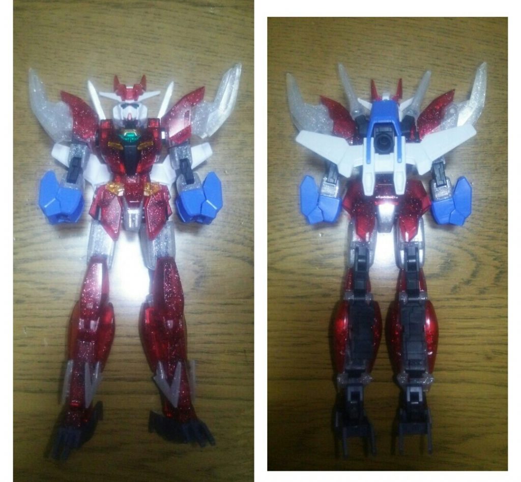 コアガンダムの白パーツに違和感を覚えたのでクリアパーツに変更しました頭部は白パーツのままです