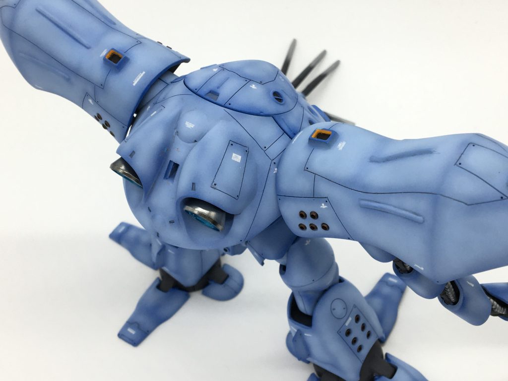 バーニア部分はメッキシルバーの塗装です。