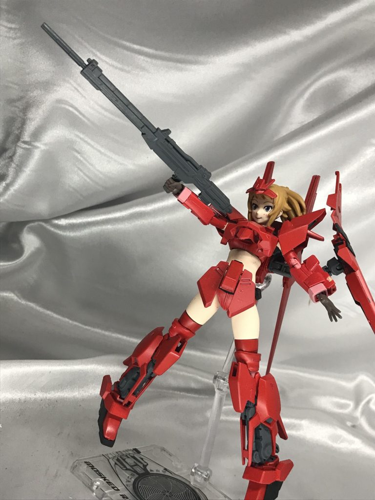 武器は目が式のライフルではなく、デルタプラスのライフルを。Zの系譜のこの形状のライフルめっちゃカッコいいですよな（///▽///）