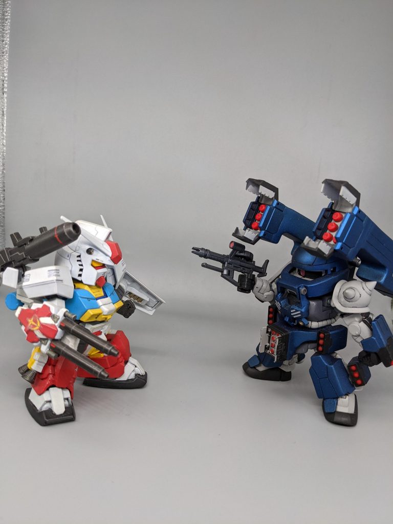 パーフェクトガンダムと2ショット。当初コレをやりたくて制作開始したんス😌