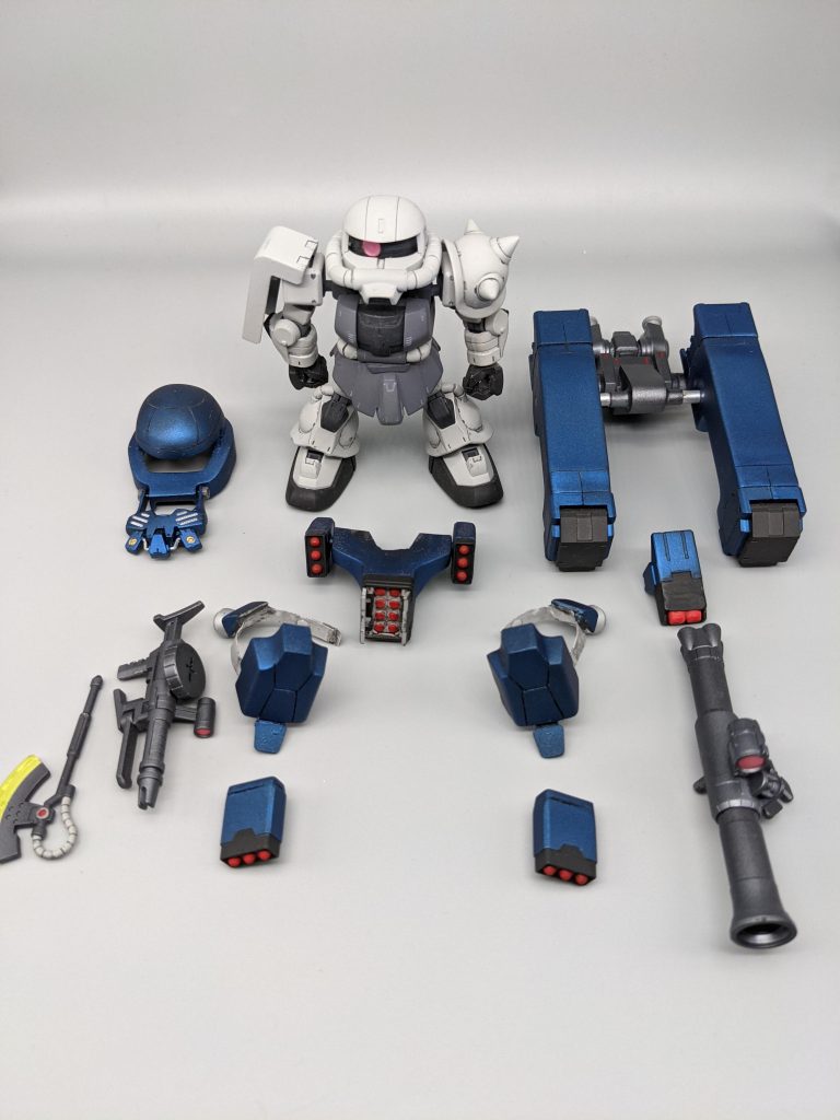 今回の装備品一覧。今回オリジナルからはだいぶ変えた部分もありますし作業もストップしましたが、個人的に何とか形にはなったかなーって思ってます☺️コレをすぐ🆙しなかった(できなかった)のはすぐ次の制作を開始したから……😆