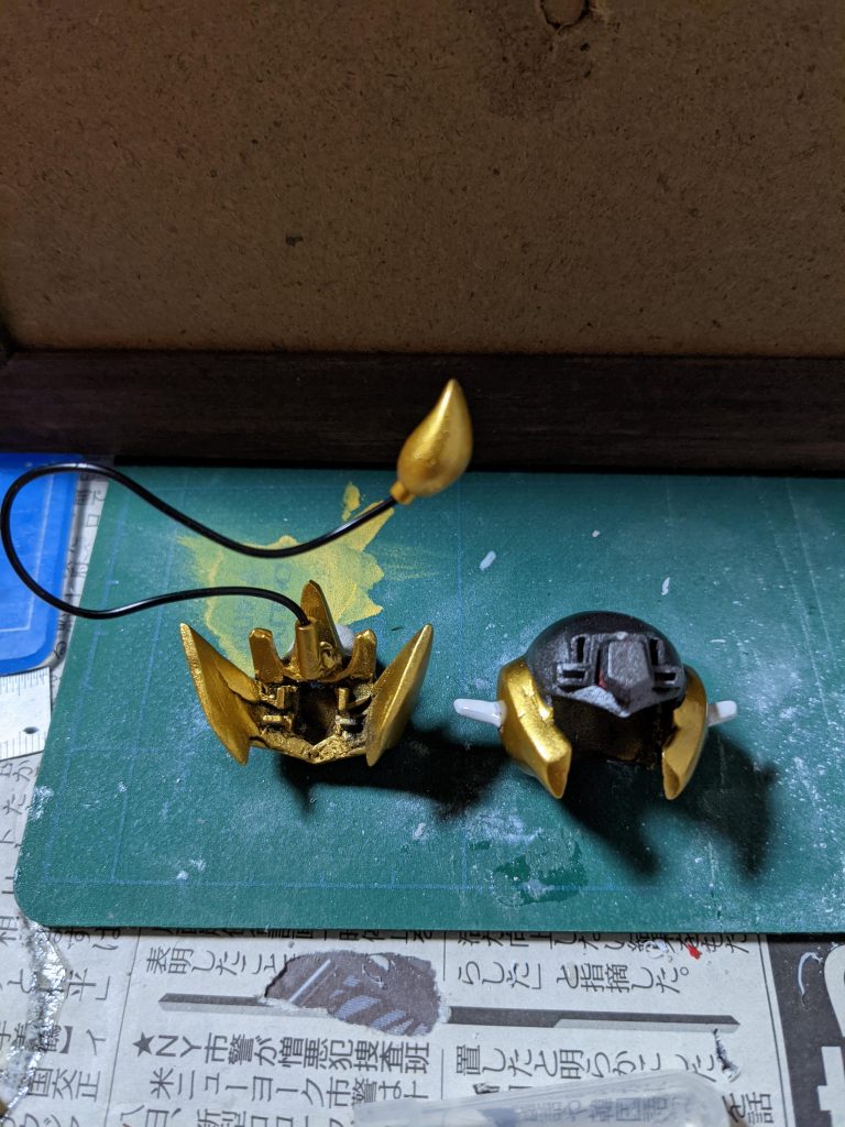 頭部は原形をとどめないぐらいに改造💥🛠️💥SDCSアースリィガンダムの制作経験のある方ならこの額の形状見たことあるのでは…