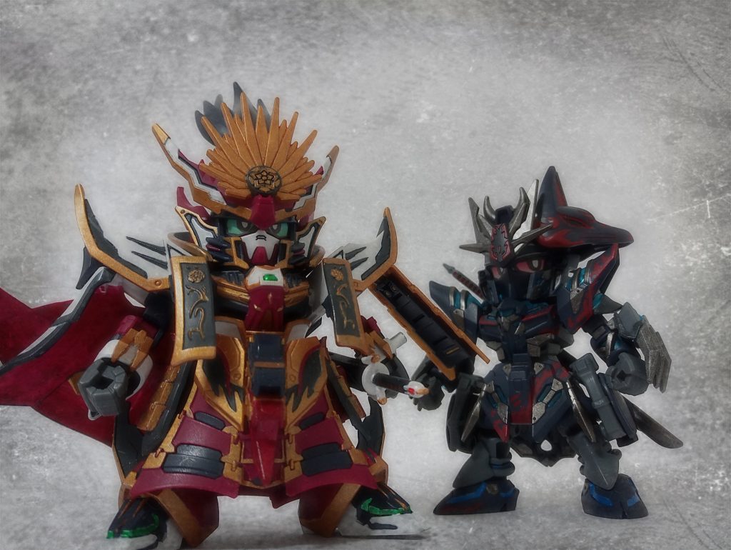 信長様と早く並べたくて海賊組よりも先に完成させました!(最近は曹操殿と一緒にいますが…)忠義深い、佐助デルタガンダム。これからどのような活躍をするのか楽しみです✨(塗装ハゲが怖いので潜狐状態は割愛)