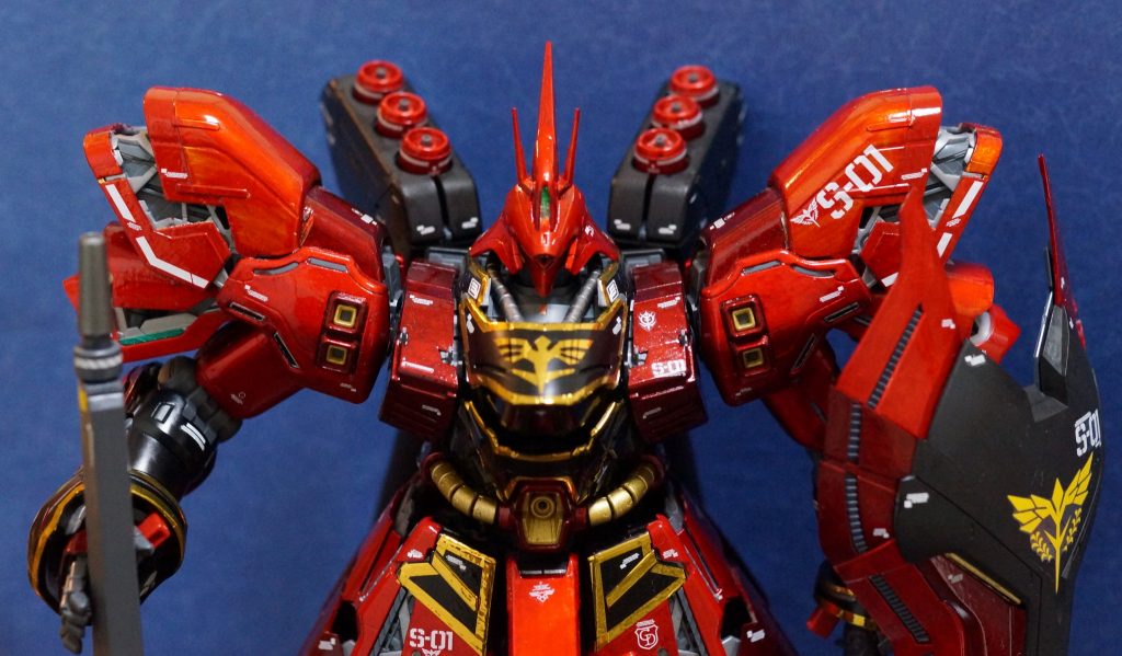 ●全部手塗りですごく大変で、あらもいっぱいなんだけど、楽しすぎて「第二次ガンプラ卒業制作」は完成しても卒業できず、留年して現在GUNSTAさんで補講を受けています。あしからず