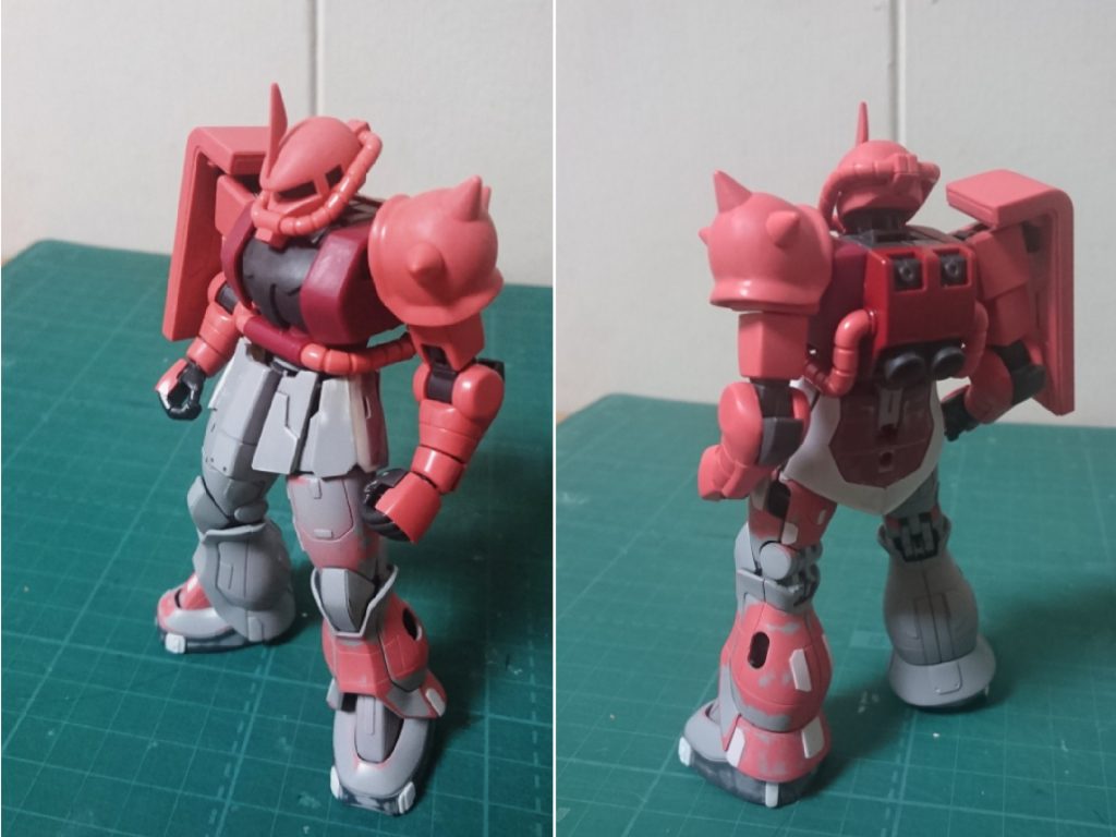 初めてのプラ板で貼り付け‥‥ここで自分の中指と親指をスジボリしました(笑)