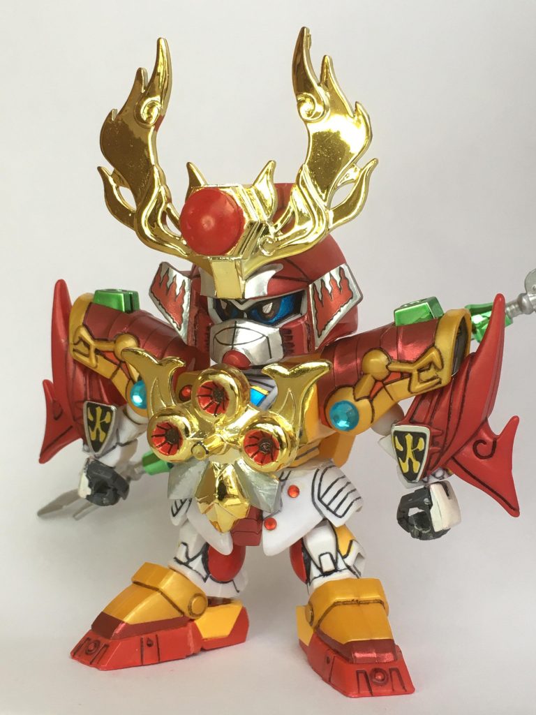 火炎の輝龍。輝龍の目の形に合わせてマスク部を少し下げています。