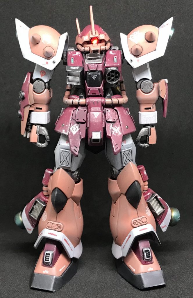 イフリートシュナイドベースに脚部にビルダーズパーツのMSバーニア02を使用し陸戦高機動型ザクのイフリート版を作成しました。