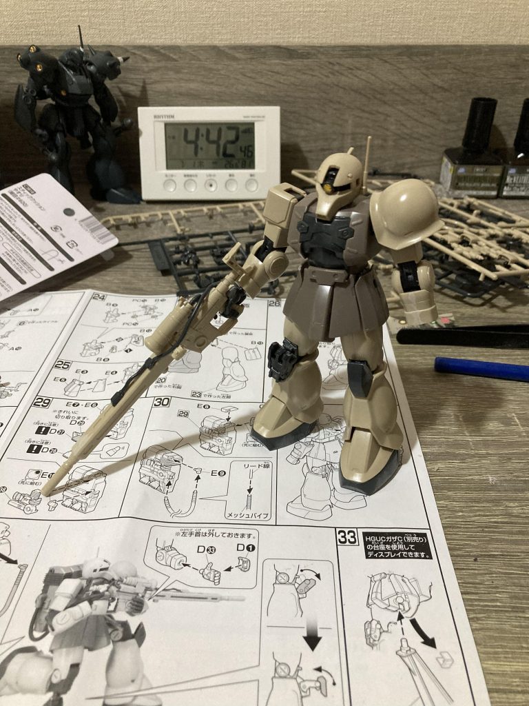 これから本体のザクスナイパーに汚し表現などを取り入れていきたいと思います。後ほど完成写真を載せる予定です。ぜひそちらもチェックしていただけると嬉しいです😊