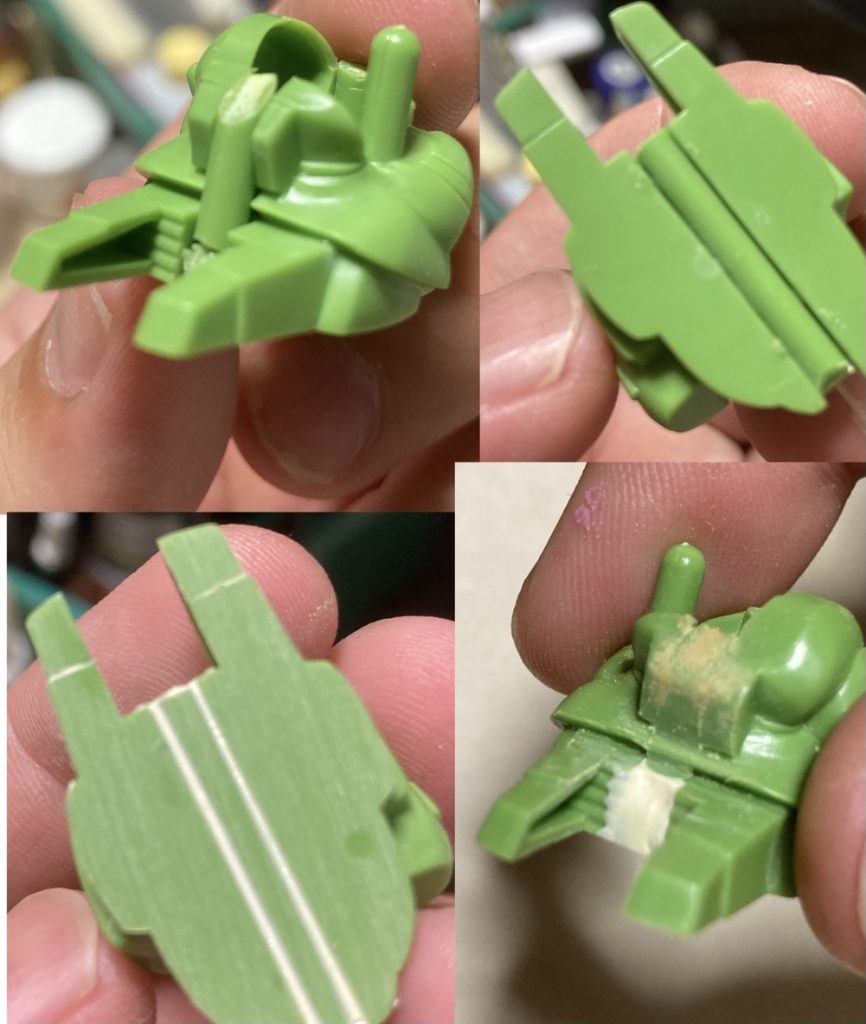 脚部はランナーとパテで幅増し。