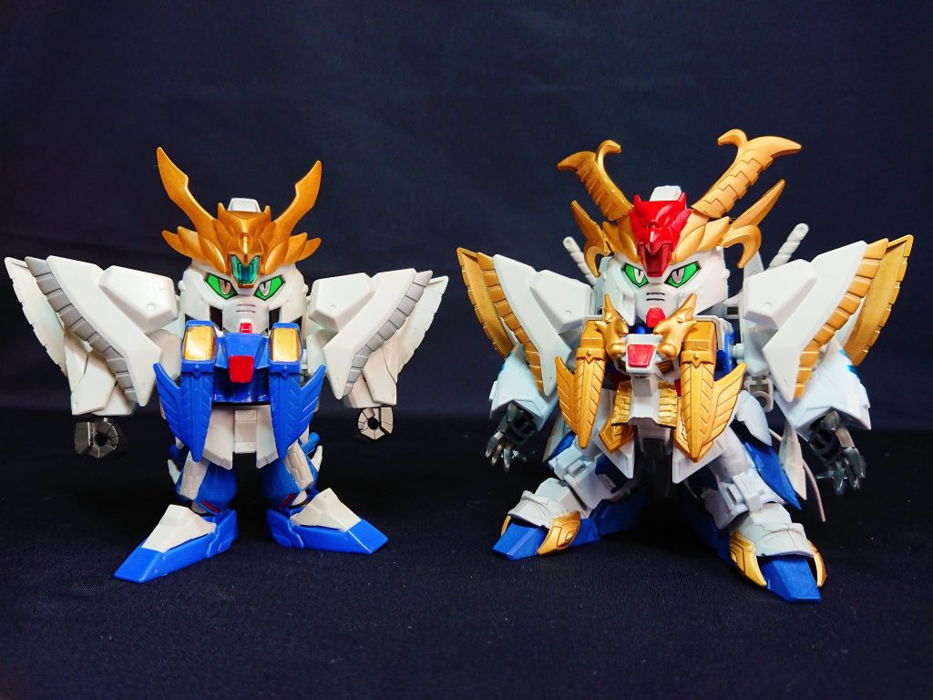 通常の司馬昭クスィーと比較。下半身の貧相さは改善されたんじゃないかと。マッシブにはなっていますが、体高は劉備、曹操、孫権が三候として強化された程度と同じくらいになっています。呂布含め四候と並べても違和感はありません。