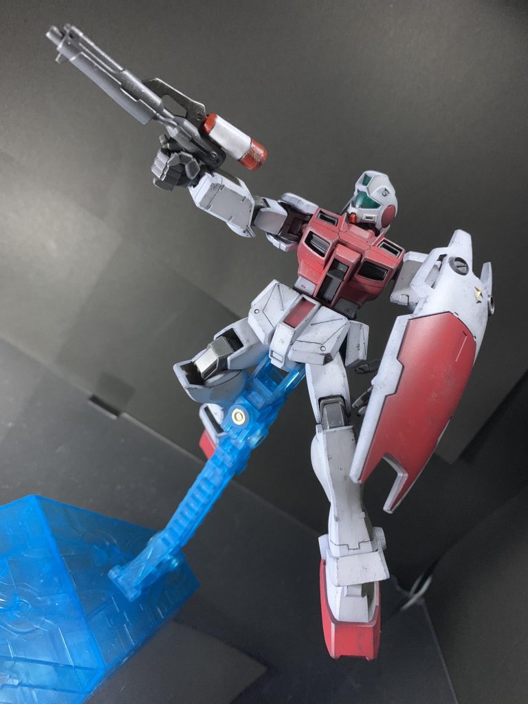 MGジムコマのポーズその1  とてもじゃないですがMGと同じポーズは無理!!早く再販されないかなぁ_(┐「ε:)_