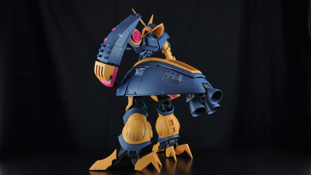 背面バーニアの中塗分け忘れていました！