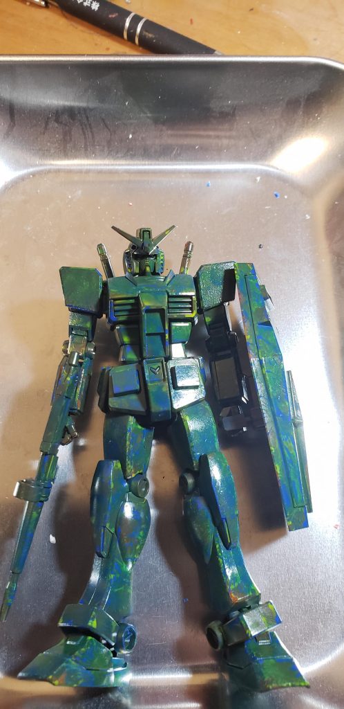 レインボー塗装の状態です。