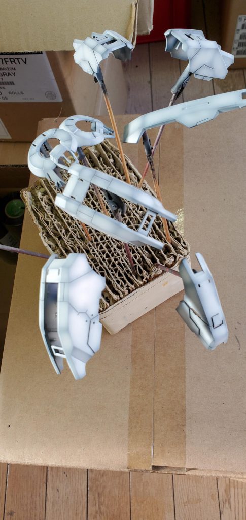 立ち上げ塗装。