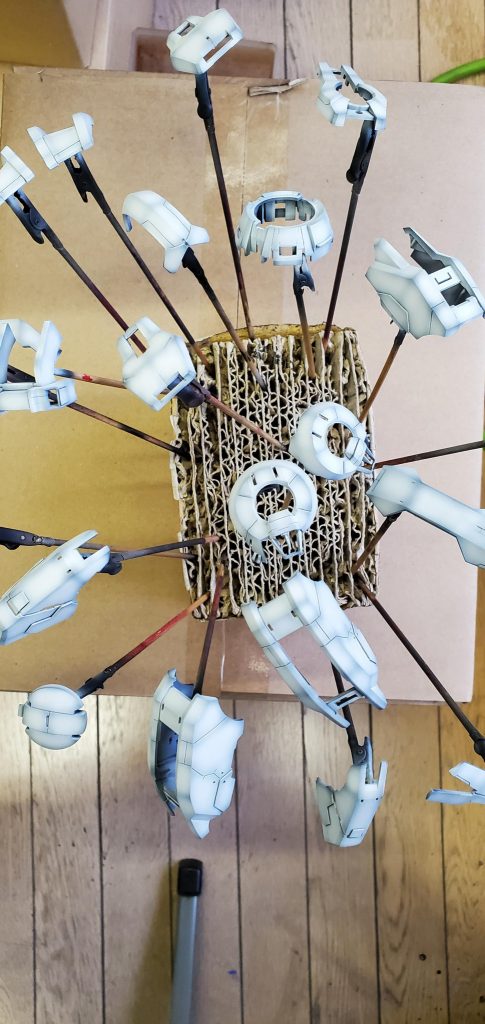 立ち上げ塗装。