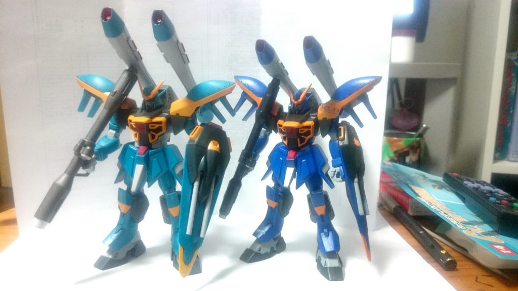 HG(素組、部分塗装)と比較
