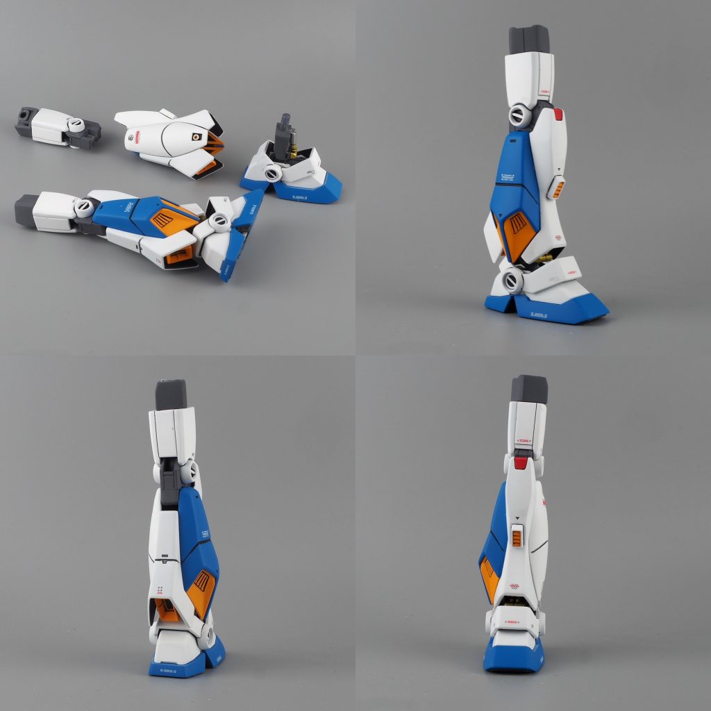 太ももはアメイジングレッドウォーリアのまま。膝下はポリキャップの差し替え以外はキットのままです。