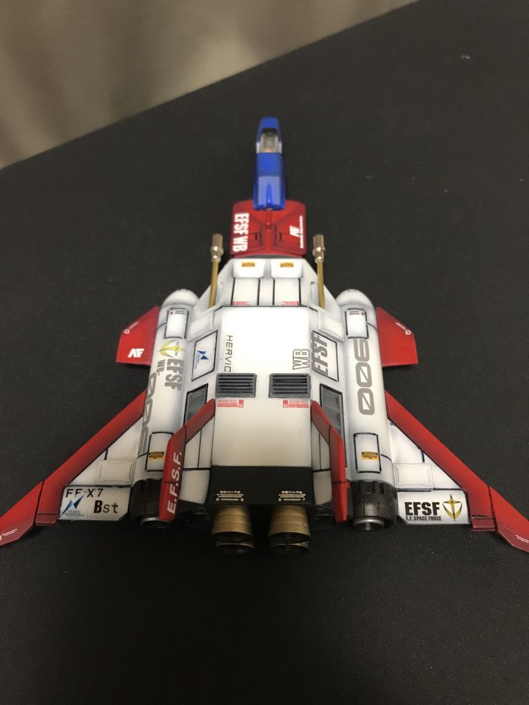 真上からですビーム砲は真鍮線と金属パーツに置き換えました