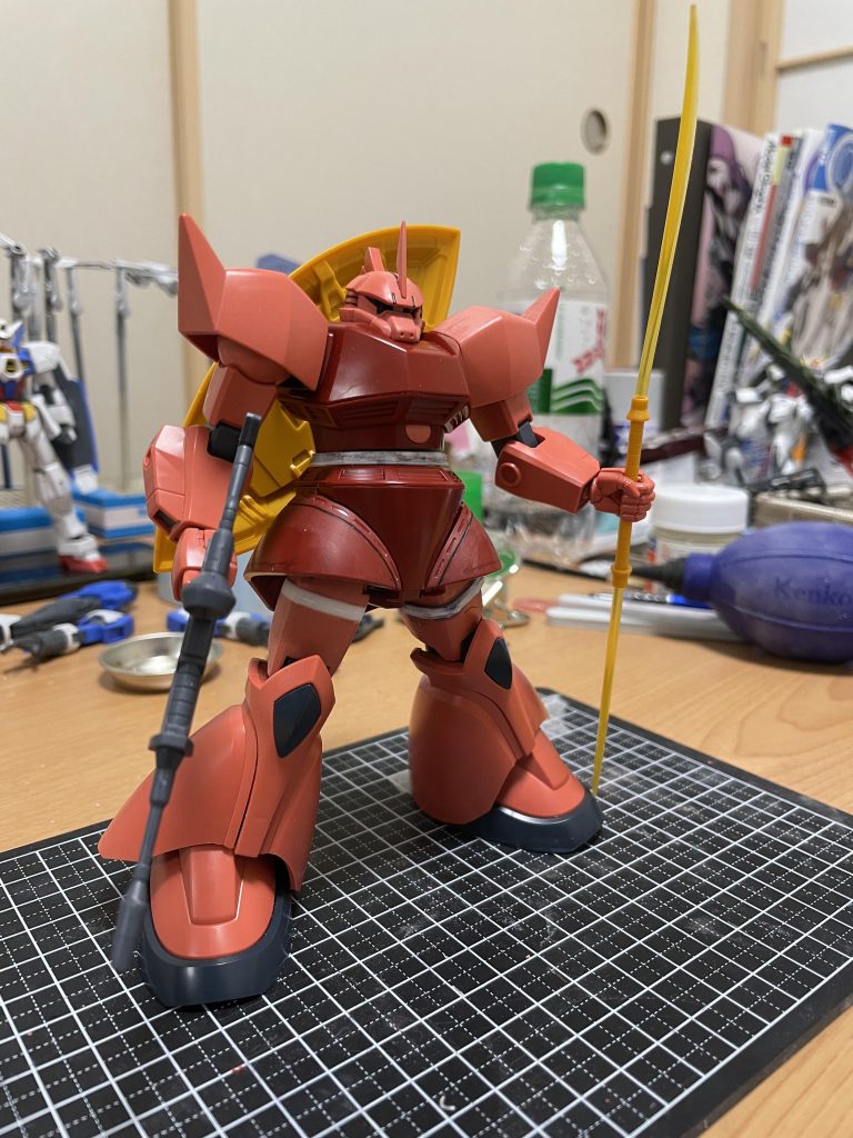 胴と太ももの延長工作は各部2.5mm延ばしました。