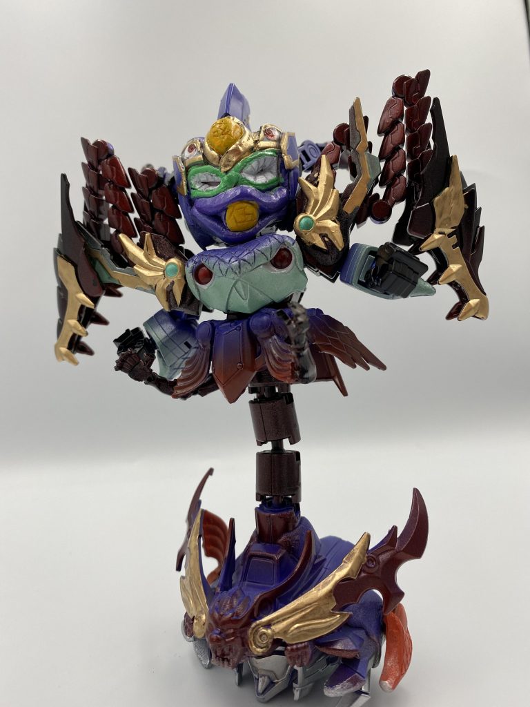 デビルガンダムっぽく頭から生えている構造にしました。