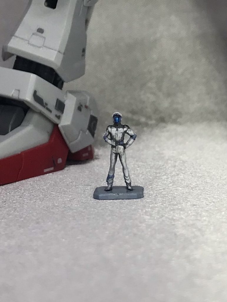 カミーユ・ビダンも頑張って塗り分けました💦このサイズになってくるとホントに小さなパーツなんですけど、しっかりカミーユって分かるから凄いです。。