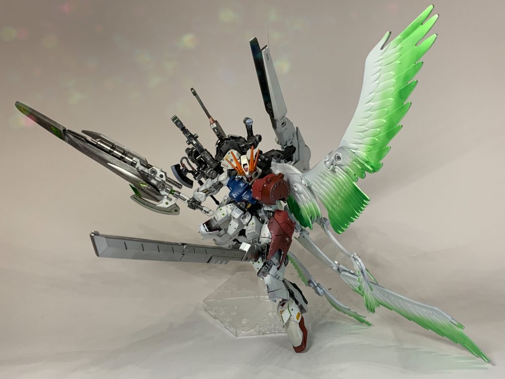 大剣二刀流、オルフェンズの世界線です。ザクの斧も装着！