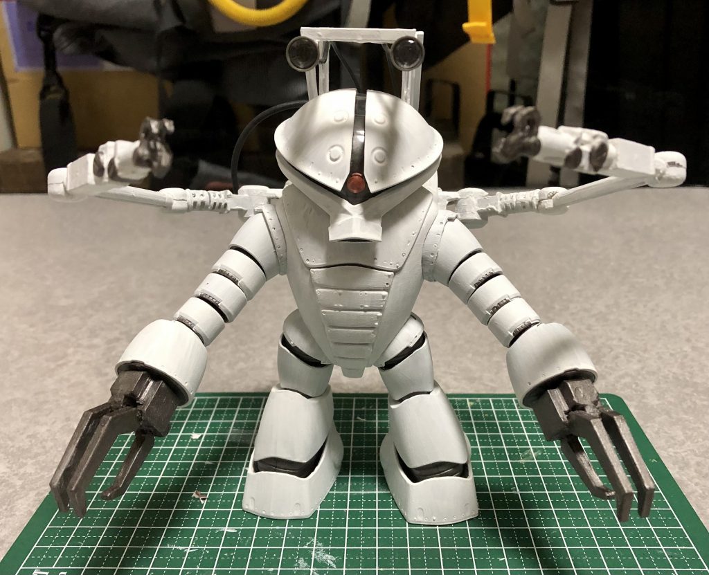 塗装胡粉ジェッソで凹凸のある質感を表現