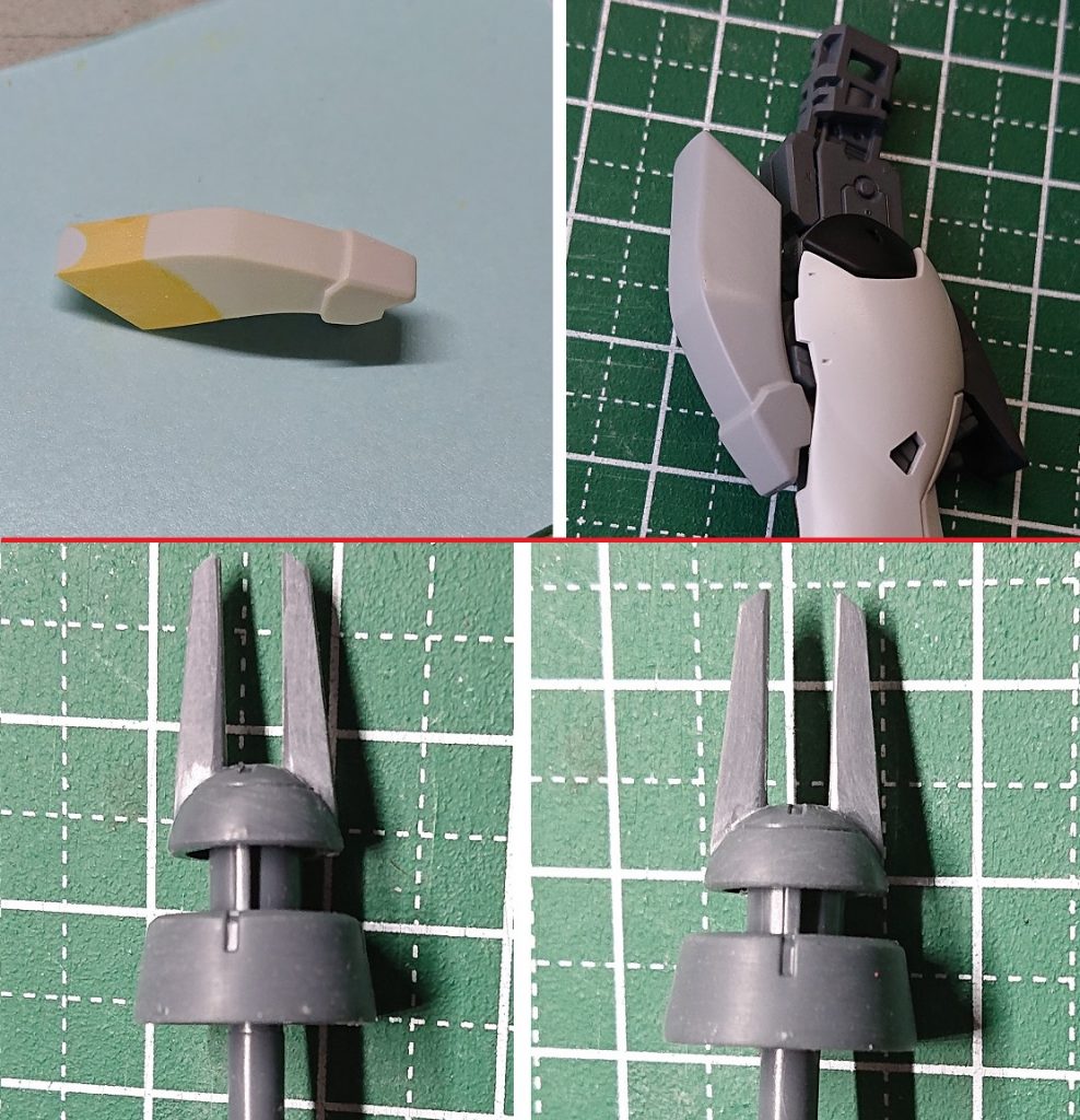 右膝の大型化。ビームレイピアは好みで少し短くしてます。