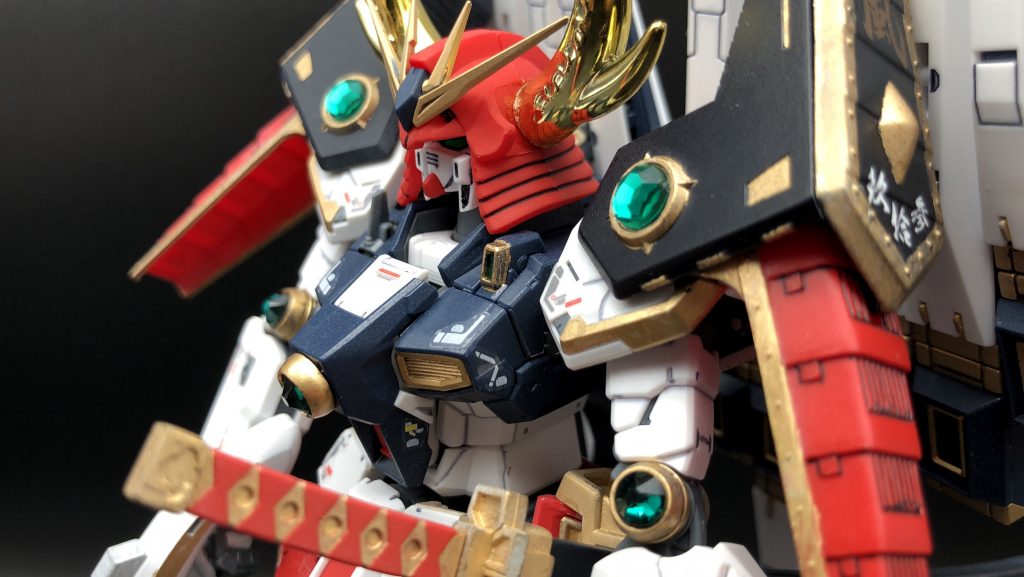 左面肩には漢字デカールの風(原作風ポジなので)刀は大きめのにしたらぴったりでした😎