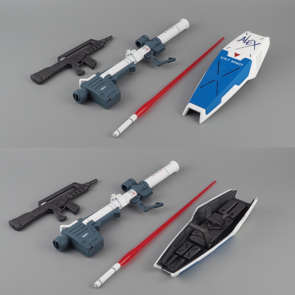 バズーカはオリジンから。シールドは持ち手稼働式に改修し、マグネットで取り付けます