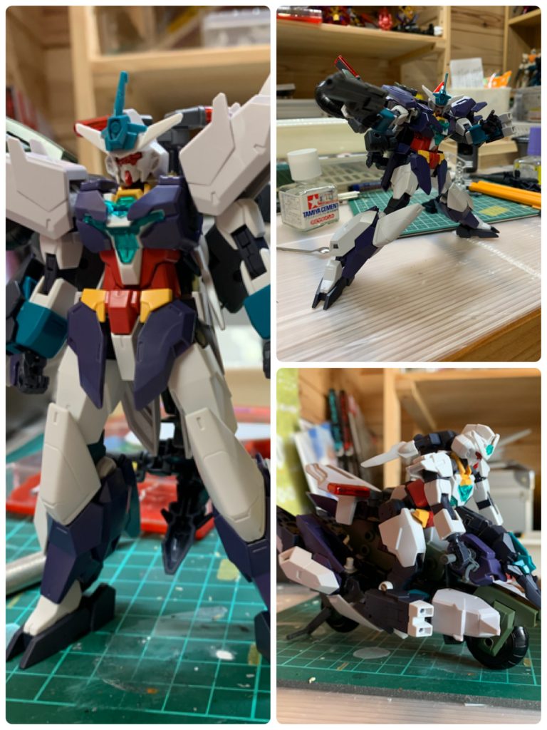 塗装前の構造段階。整形色で使ってるパーツがわかりますね。