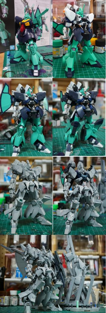 初期案から最終サフまでジオン系デザインも含めてディジェも漏影と合わせたら良さそうだなーって思ってたのを実践した形になります色々やってるうちに自分好みの鉄血風味が強くなっていきました