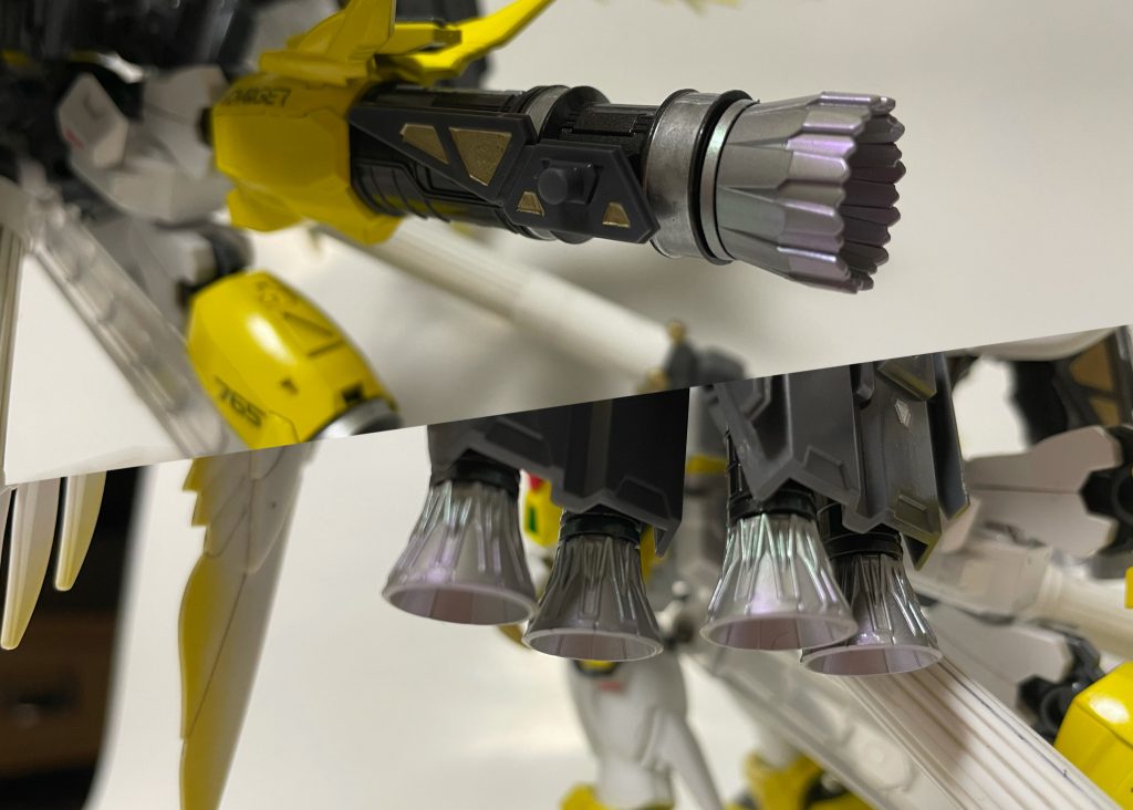 バーニアにも焼け塗装を施したのですが、力加減が難しい…次への課題ですね…！！