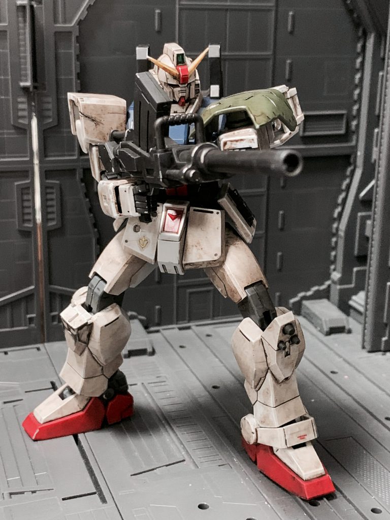 180mmキャノン。現地改修感を出したかったので、砲身を詰めてショートバレルにしてみました。